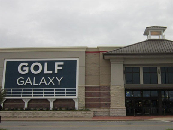 Storefront of Golf Galaxy store in Chesterfield, MO